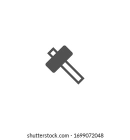 Emoji de martillo aislado, emoticono, icono plano vectorial