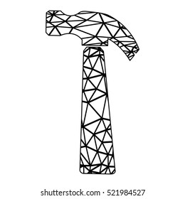 Isolated hammer icon on a white background, Vector illustration