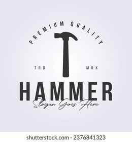 isolated hammer logo icon vector illustration design, carpentry symbol template design