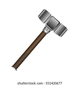 Isolated hammer on a white background, Vector illustration