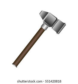 Isolated hammer on a white background, Vector illustration