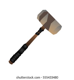 Isolated hammer on a white background, Vector illustration
