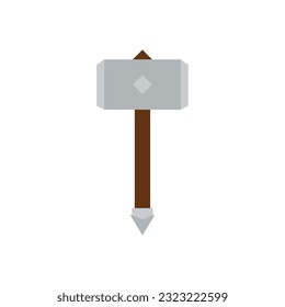 Isolated hammer weapon medieval icon Vector