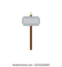 Einziger Hammerwaffe, mittelalterliches Symbol Vektor