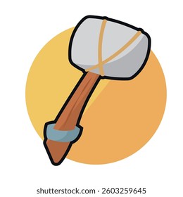Isolated hammer weapon medieval icon