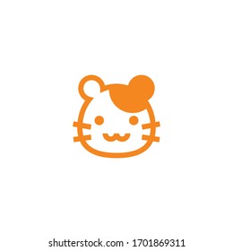 Isolated Hamster Emoji, Vector Flat Icon, Emoticon