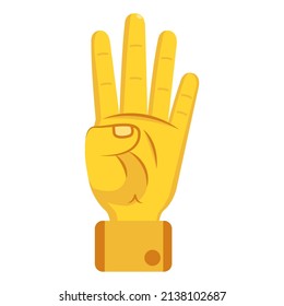 Isolated hand cartoon icon doing a gesture Vector illustration