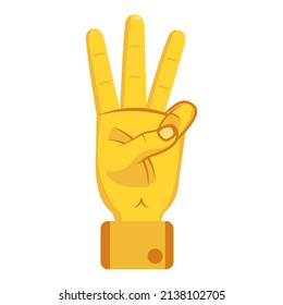 Isolated hand cartoon icon doing a gesture Vector illustration
