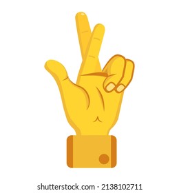 Isolated hand cartoon icon doing a gesture Vector illustration