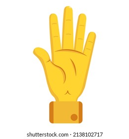 Isolated hand cartoon icon doing a gesture Vector illustration