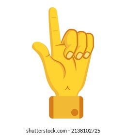Icono de caricatura de mano aislada haciendo un gesto Ilustración vectorial