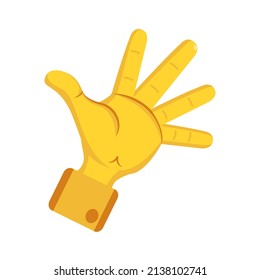 Isolated hand cartoon icon doing a gesture Vector illustration