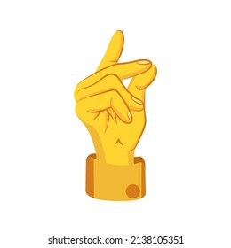 Isolated hand cartoon icon doing a gesture Vector illustration