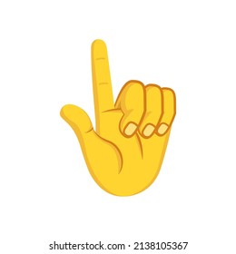 Isolated hand cartoon icon doing a gesture Vector illustration