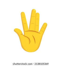 Isolated hand cartoon icon doing a gesture Vector illustration