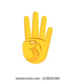 Isolated hand cartoon icon doing a gesture Vector illustration