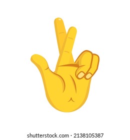 Isolated hand cartoon icon doing a gesture Vector illustration