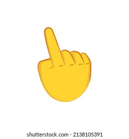 Isolated hand cartoon icon doing a gesture Vector illustration