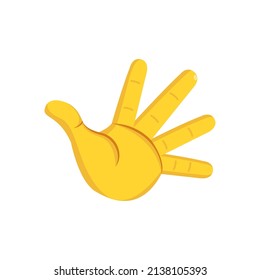 Icono de caricatura de mano aislada haciendo un gesto Ilustración vectorial
