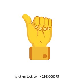 Isolated hand cartoon icon doing a gesture Vector illustration