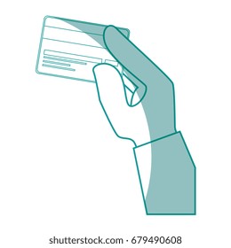 isolated hand credit card