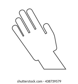 isolated hand design. human body concept , vector graphic 