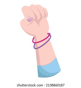 Isolated hand doing a revolution symbol Vector
