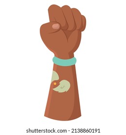 Isolated hand doing a revolution symbol Vector