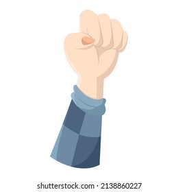 Isolated hand doing a revolution symbol Vector