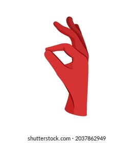 Lenguaje de señas aislado Ilustración vectorial