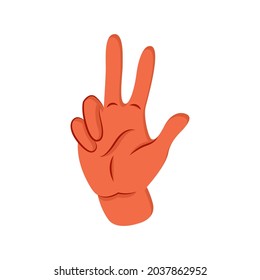 Isolated hand doing sign language Vector illustration