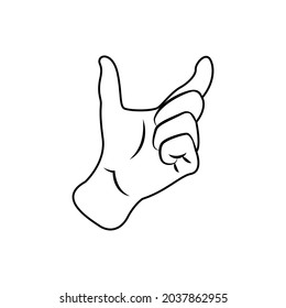 Isolated hand doing sign language Vector illustration