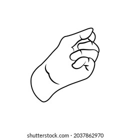 Isolated hand doing sign language Vector illustration