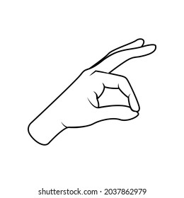 Isolated hand doing sign language Vector illustration