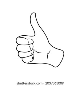 Isolated hand doing sign language Vector illustration