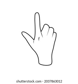 Isolated hand doing sign language Vector illustration