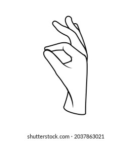 Isolated hand doing sign language Vector illustration