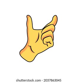 Isolated hand doing sign language Vector illustration