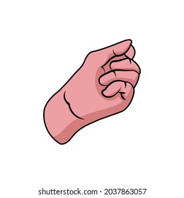 Isolated hand doing sign language Vector illustration