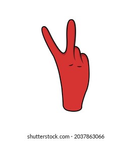 Isolated hand doing sign language Vector illustration