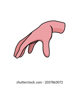 Isolated hand doing sign language Vector illustration