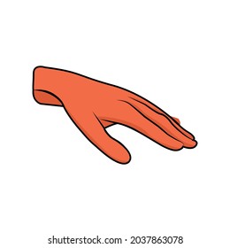 Isolated hand doing sign language Vector illustration