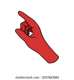 Isolated hand doing sign language Vector illustration