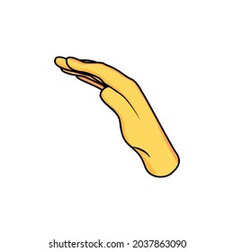 Isolated hand doing sign language Vector illustration