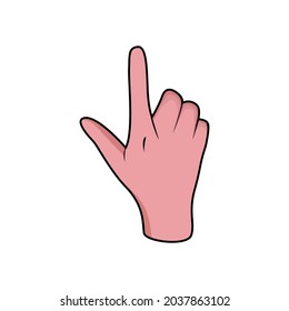 Lenguaje de señas aislado Ilustración vectorial
