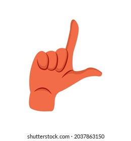 Isolated hand doing sign language Vector illustration