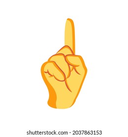Isolated hand doing sign language Vector illustration
