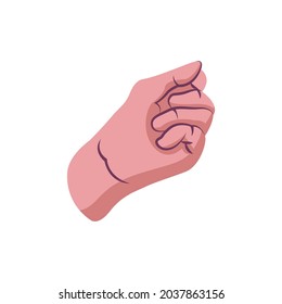 Isolated hand doing sign language Vector illustration