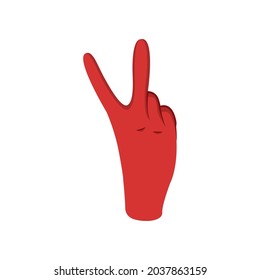 Isolated hand doing sign language Vector illustration
