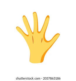 Isolated hand doing sign language Vector illustration